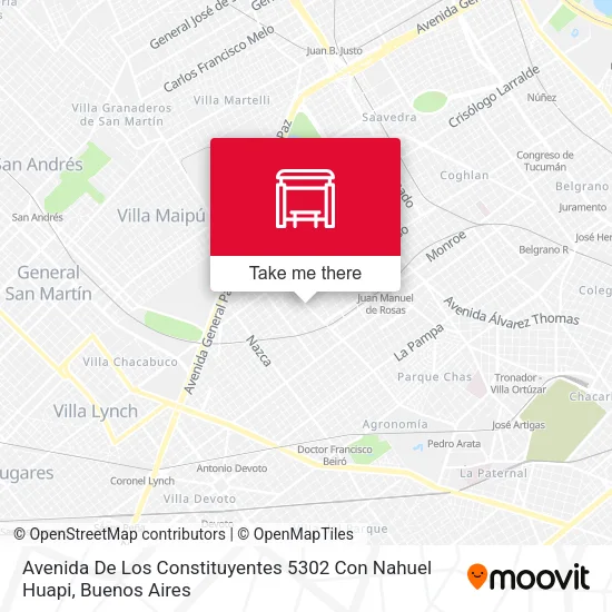 Avenida De Los Constituyentes 5302 Con Nahuel Huapi map