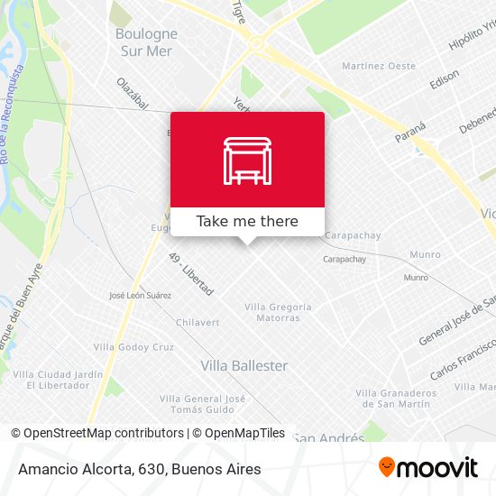 Amancio Alcorta, 630 map