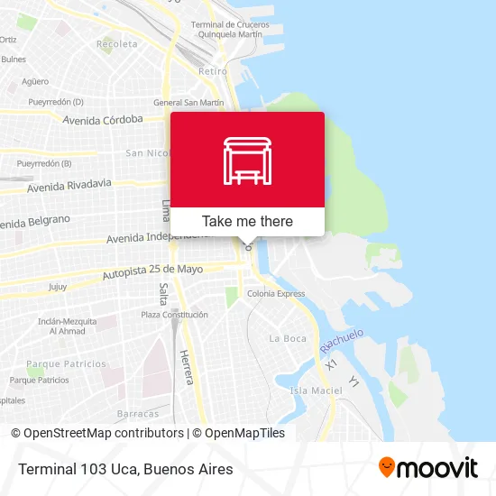 Terminal 103 Uca map
