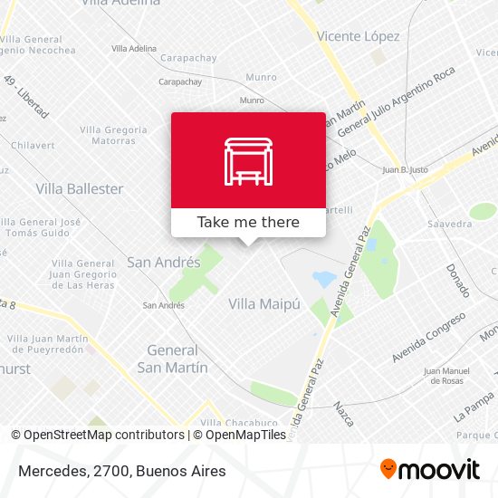 Mapa de Mercedes, 2700