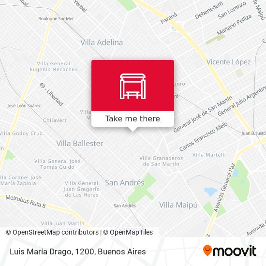 Luis María Drago, 1200 map