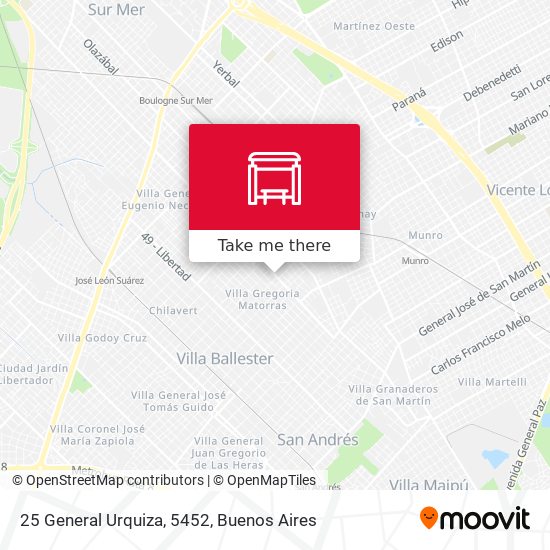 25 General Urquiza, 5452 map