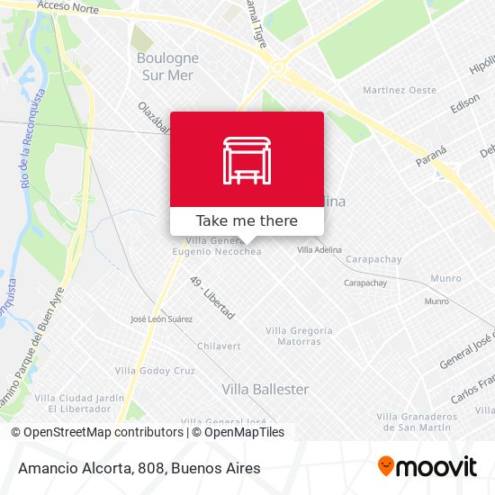 Amancio Alcorta, 808 map