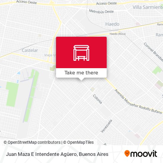 Juan Maza E Intendente Agüero map