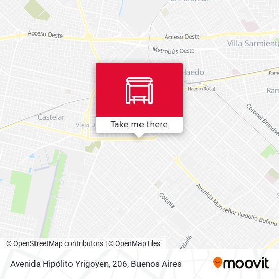 Avenida Hipólito Yrigoyen, 206 map