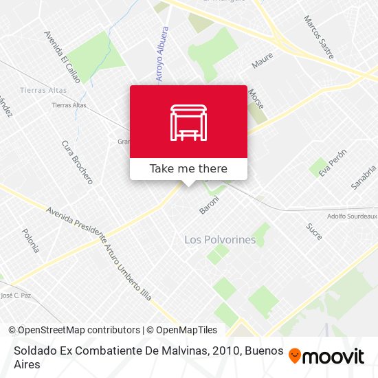 Soldado Ex Combatiente De Malvinas, 2010 map