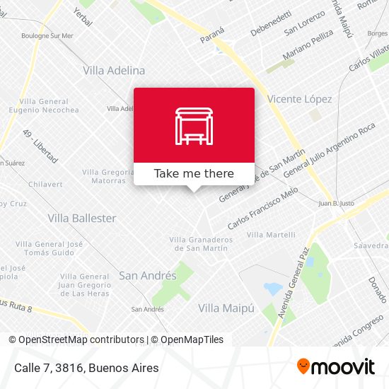 Mapa de Calle 7, 3816