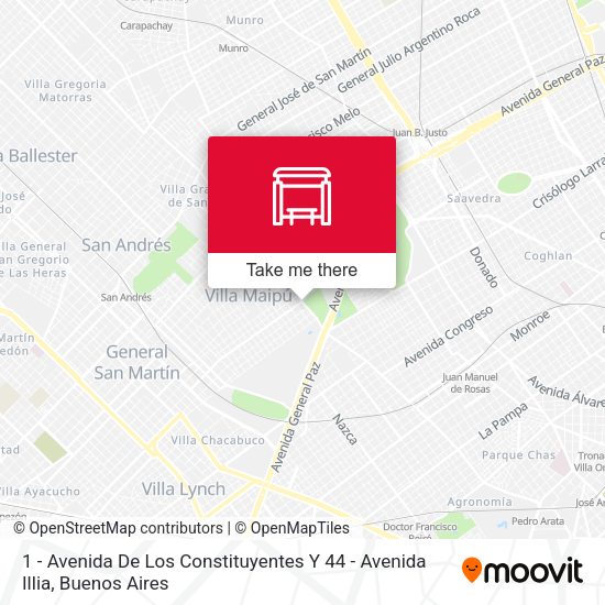 1 - Avenida De Los Constituyentes Y 44 - Avenida Illia map
