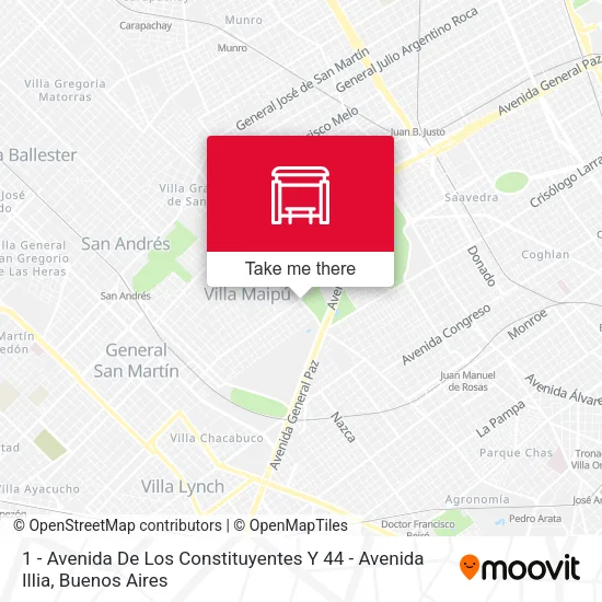 1 - Avenida De Los Constituyentes Y 44 - Avenida Illia map