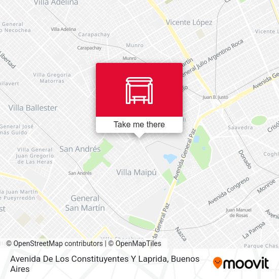 Avenida De Los Constituyentes Y Laprida map