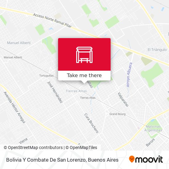 Bolivia Y Combate De San Lorenzo map