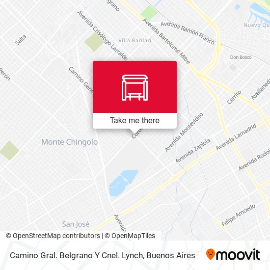 Camino Gral. Belgrano Y Cnel. Lynch map