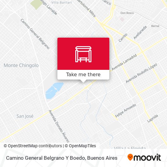 Camino General Belgrano Y Boedo map