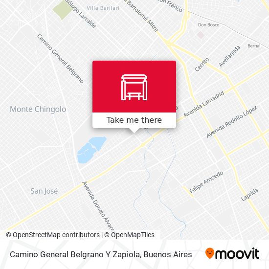 Camino General Belgrano Y Zapiola map