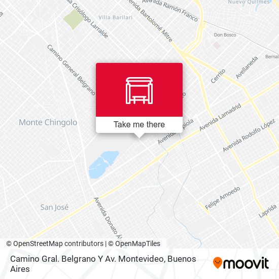 Mapa de Camino Gral. Belgrano Y Av. Montevideo