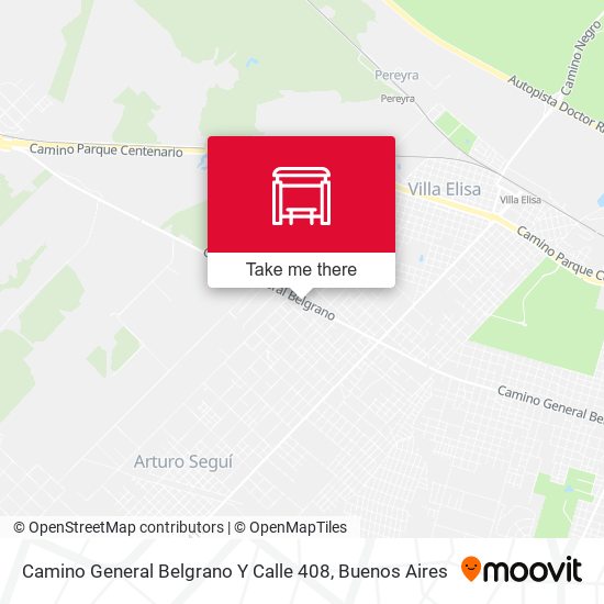 Camino General Belgrano Y Calle 408 map