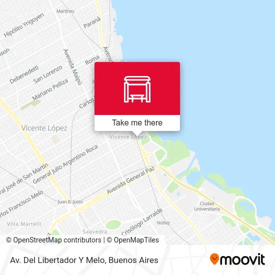 Av. Del Libertador Y Melo map