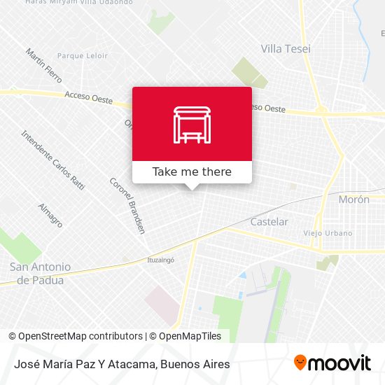 Mapa de José María Paz Y Atacama