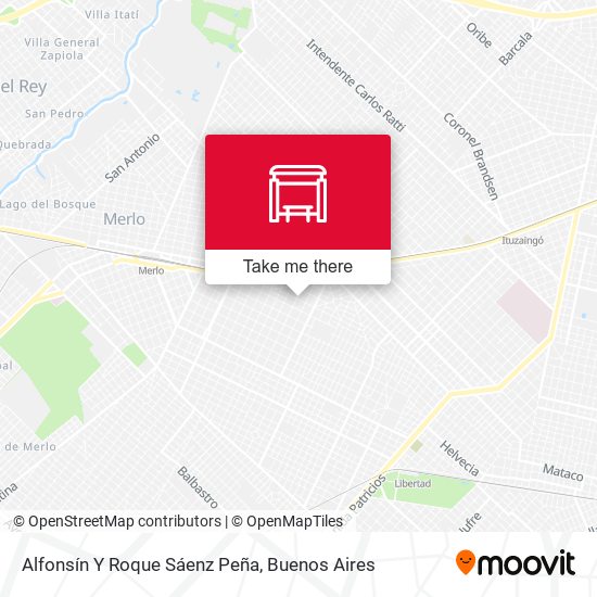 Alfonsín Y Roque Sáenz Peña map