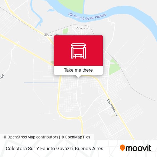 Colectora Sur Y Fausto Gavazzi map