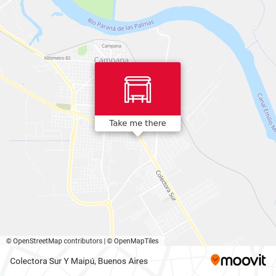 Colectora Sur Y Maipú map