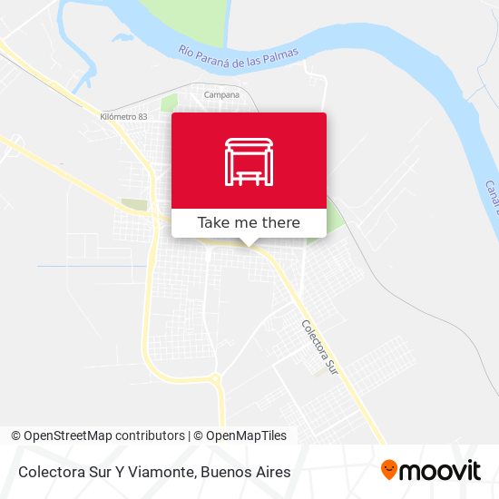 Colectora Sur Y Viamonte map