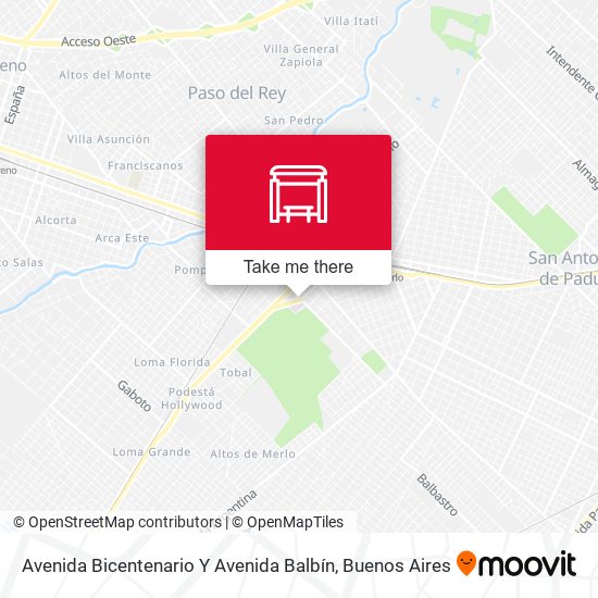 Avenida Bicentenario Y Avenida Balbín map