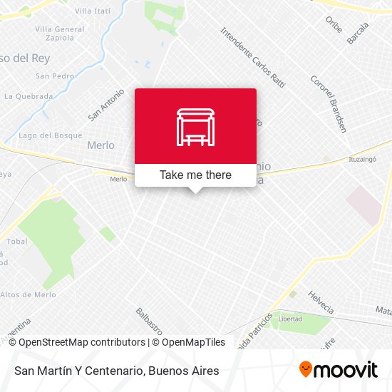San Martín Y Centenario map