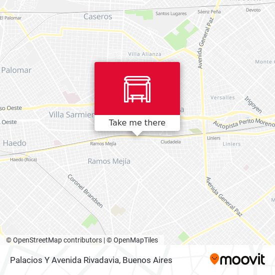 Mapa de Palacios Y Avenida Rivadavia