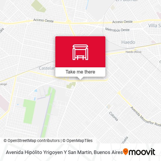 Avenida Hipólito Yrigoyen Y San Martín map