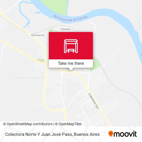 Mapa de Colectora Norte Y Juan José Paso