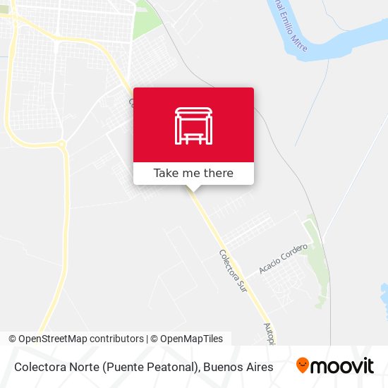 Mapa de Colectora Norte (Puente Peatonal)