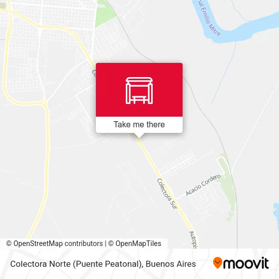 Colectora Norte (Puente Peatonal) map