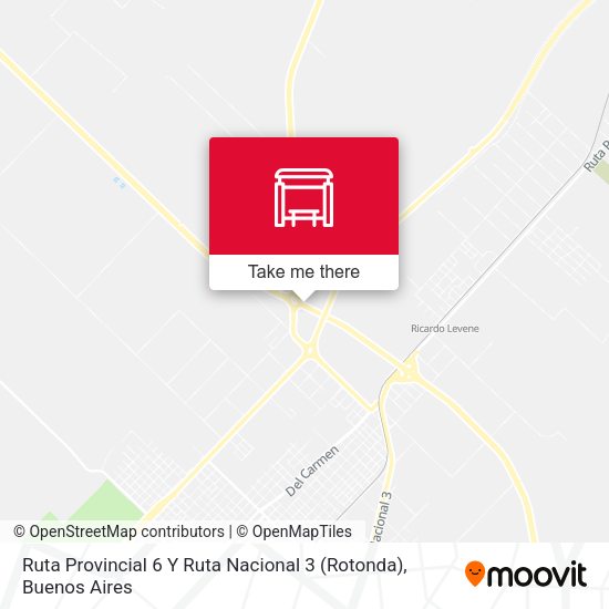 Mapa de Ruta Provincial 6 Y Ruta Nacional 3 (Rotonda)