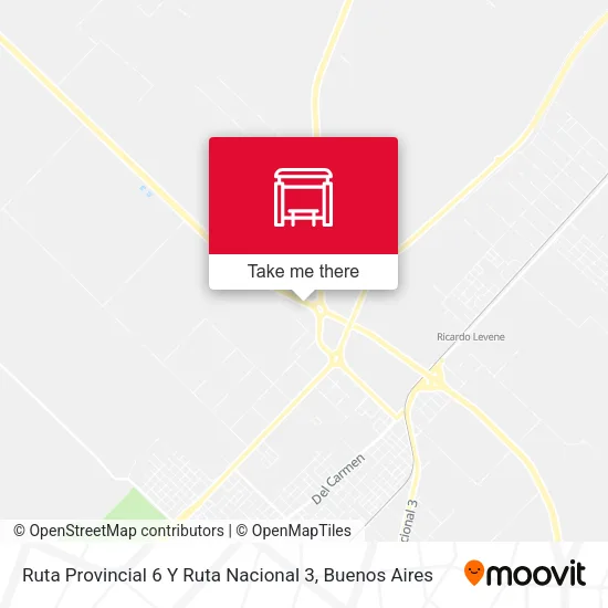 Mapa de Ruta Provincial 6 Y Ruta Nacional 3