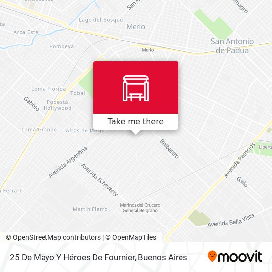 25 De Mayo Y Héroes De Fournier map
