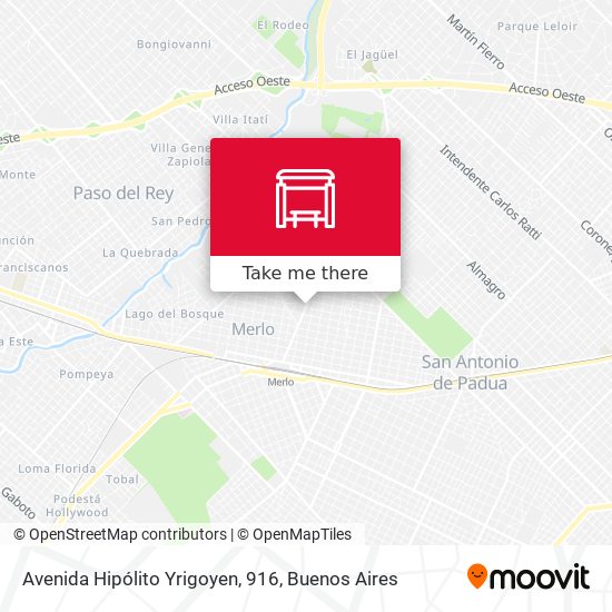 Mapa de Avenida Hipólito Yrigoyen, 916