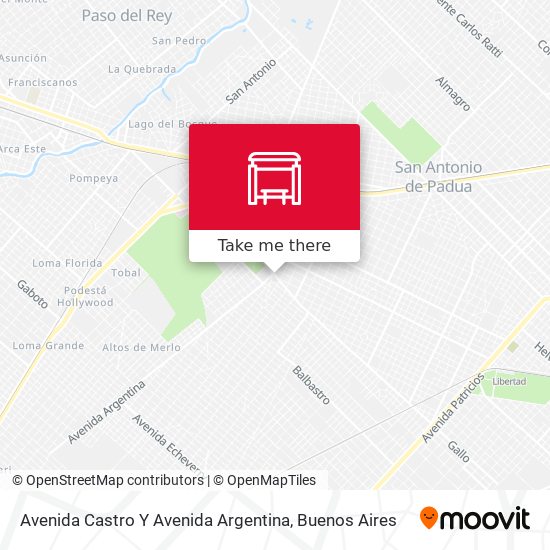Mapa de Avenida Castro Y Avenida Argentina