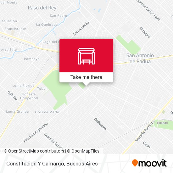 Constitución Y Camargo map
