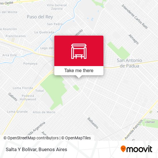 Salta Y Bolívar map