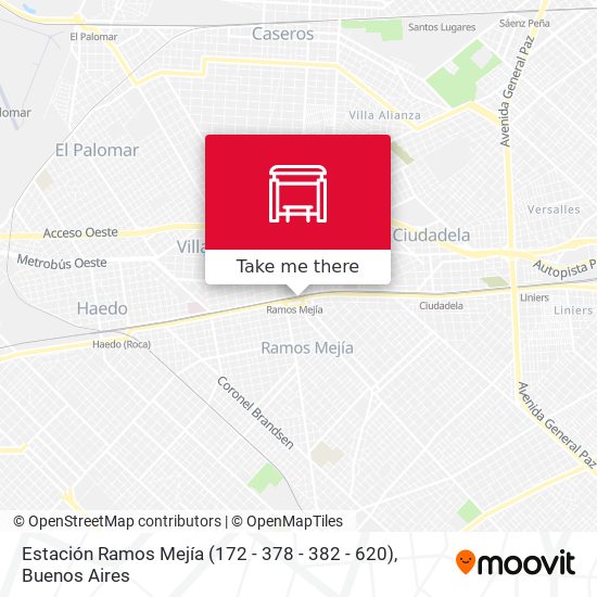 Estación Ramos Mejía (172 - 378 - 382 - 620) map