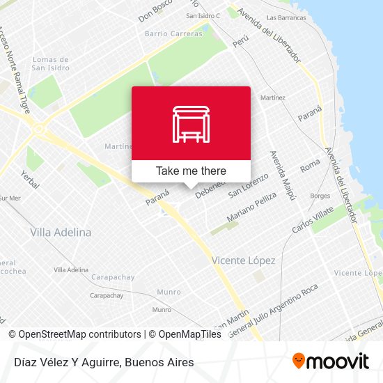 Díaz Vélez Y Aguirre map
