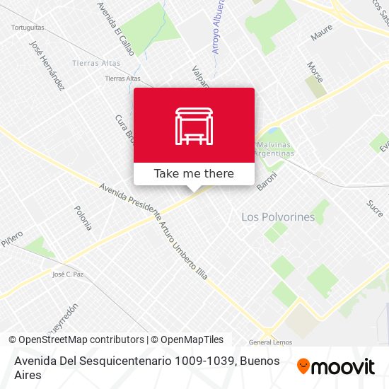 Mapa de Avenida Del Sesquicentenario 1009-1039