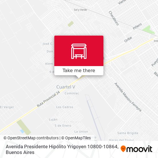 Avenida Presidente Hipólito Yrigoyen 10800-10864 map
