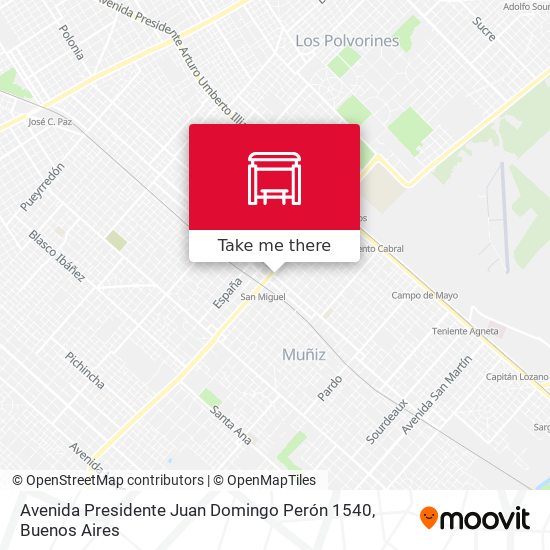 Avenida Presidente Juan Domingo Perón 1540 map