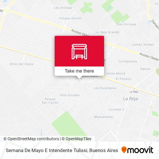 Mapa de Semana De Mayo E Intendente Tulissi