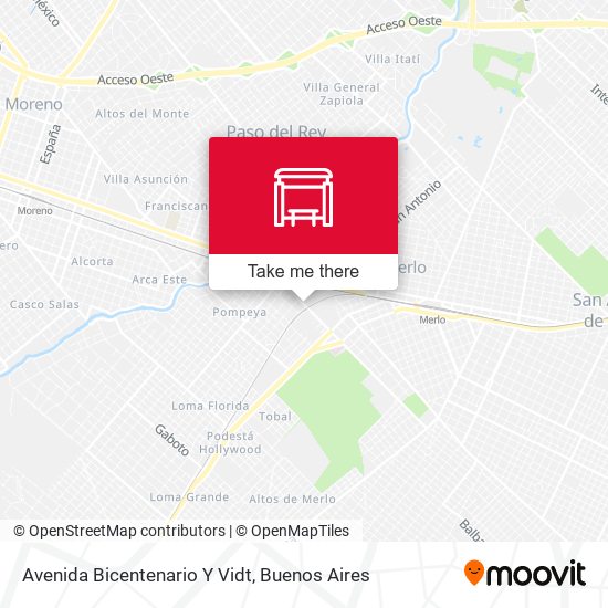 Mapa de Avenida Bicentenario Y Vidt