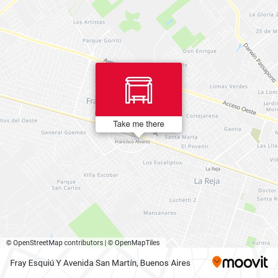 Mapa de Fray Esquiú Y Avenida San Martín