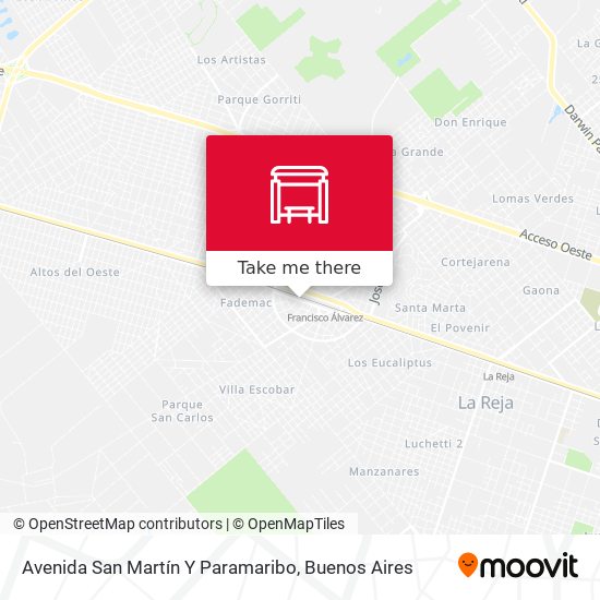 Mapa de Avenida San Martín Y Paramaribo