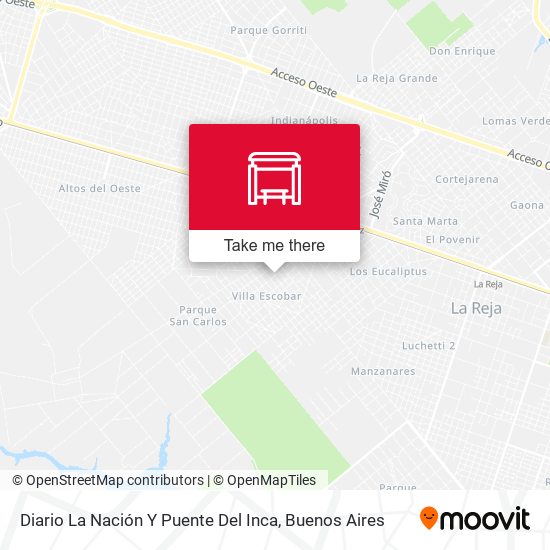 Mapa de Diario La Nación Y Puente Del Inca